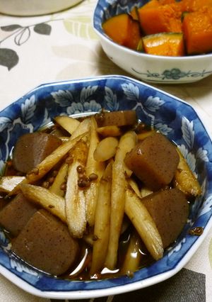 こんにゃくとごぼうの炊いたん-レシピのメイン写真