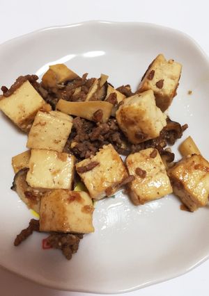 豆腐ひき肉エリンギの炒め物 ♡-レシピのメイン写真