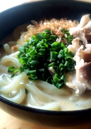 豆乳豚肉うどん-レシピのメイン写真
