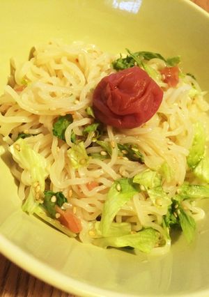 ごま香る*梅のさっぱり中華めん＊-レシピのメイン写真