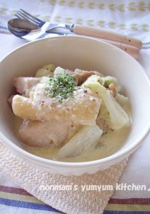 チキンと白菜のクリーム煮in粒マスタード-レシピのメイン写真