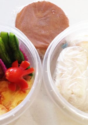 オムレツ蛸ウインナー枝豆サンドイッチ弁当-レシピのメイン写真