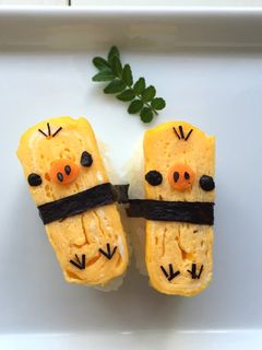 卵焼きで簡単*キイロイトリのにぎり寿司-レシピのメイン写真