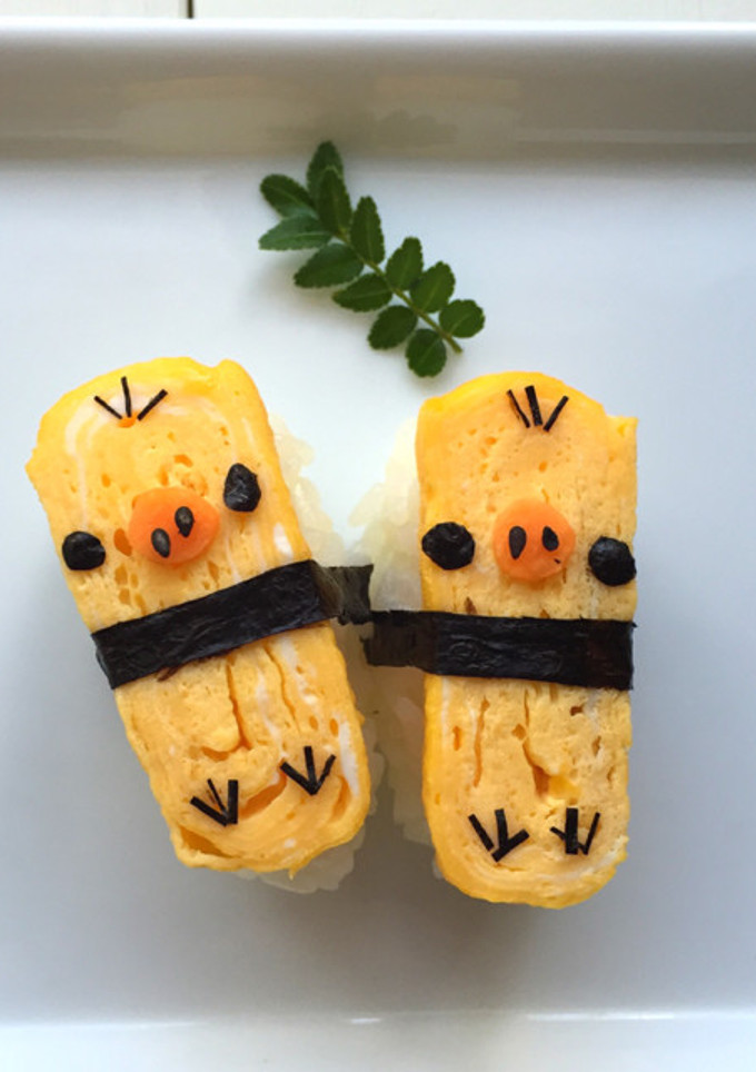 卵焼きで簡単＊キイロイトリのにぎり寿司-レシピのメイン写真