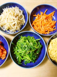 野菜のナムル(もやし・人参・ほうれん草)-レシピのメイン写真