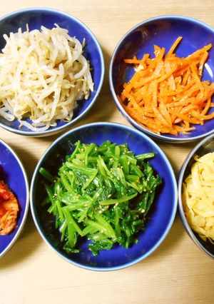 野菜のナムル（もやし・人参・ほうれん草）-レシピのメイン写真