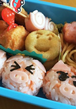簡単キャラ弁♡三匹の子ブタおにぎり-レシピのメイン写真