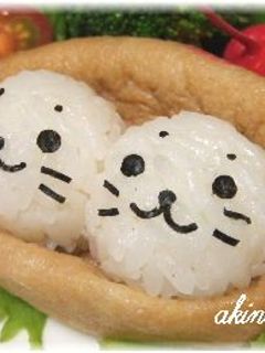 シロタンのお稲荷さん(キャラ弁)-レシピのメイン写真