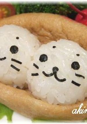 シロタンのお稲荷さん（キャラ弁）-レシピのメイン写真