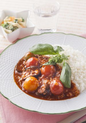 夏野菜とひき肉のハヤシライス-レシピのメイン写真