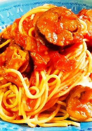 トロトロ茄子のかくれんぼチーズスパ☆-レシピのメイン写真