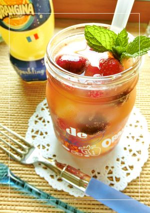 夏午後おやつ★氷果実とオランジーナ。-レシピのメイン写真