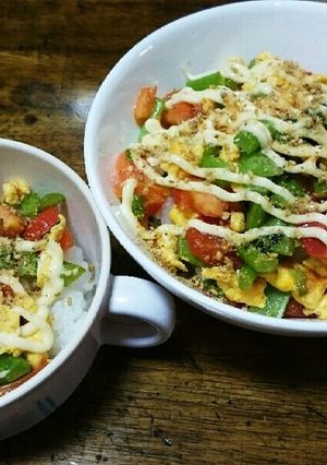 幼児&大人食*パパっと3色丼!!!-レシピのメイン写真