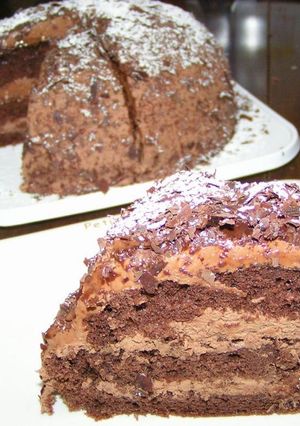 バレンタインに☆ドームチョコレートケーキ-レシピのメイン写真