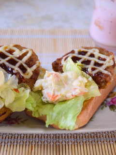 ポテサラハンバーグトースト-レシピのメイン写真