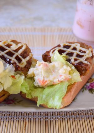 ポテサラハンバーグトースト-レシピのメイン写真