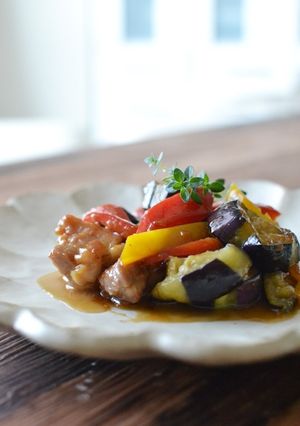 鶏もも肉となすの味噌炒め【作りおき】-レシピのメイン写真