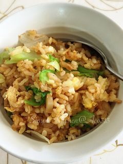 一人ご飯★レタスとザーサイのチャーハン-レシピのメイン写真