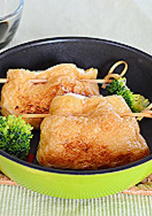 からし豆腐の巾着焼き-レシピのメイン写真