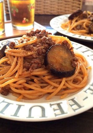 即席ソースで♪なすのボロネーゼ風パスタ♡-レシピのメイン写真