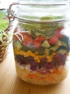 チョップドサラダ風ジャーサラダ-レシピのメイン写真