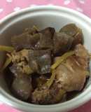 母の味！鶏レバーとこんにゃくの煮物