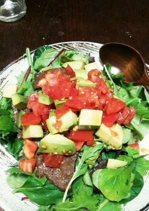 焼いて乗っけて焼肉サラダライス-レシピのメイン写真