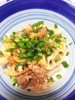 豚肉とレンコンの梅炒め-レシピのメイン写真