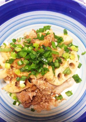 豚肉とレンコンの梅炒め-レシピのメイン写真