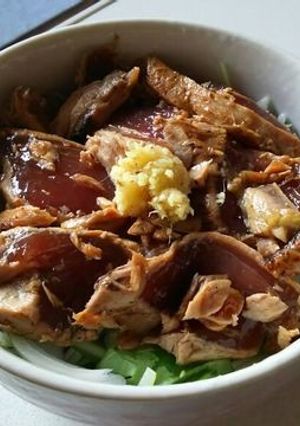 鰹のたたきを漬けで丼に-レシピのメイン写真
