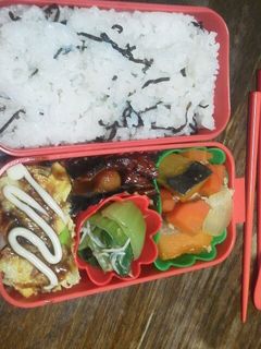 女子中学生弁当 お好み焼き風-レシピのメイン写真