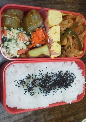 女子中学生弁当　レンコンハンバーグ-レシピのメイン写真
