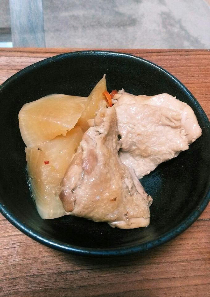 冷やし中華のタレ活用！鳥肉とかぶの煮物-レシピのメイン写真