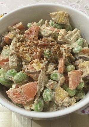 育毛！枝豆と根菜のゴママヨサラダ-レシピのメイン写真