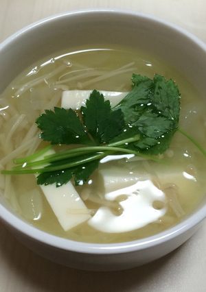 豆腐とえのきの中華風スープ＊低カロリー-レシピのメイン写真