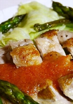 鶏もものソテー金時人参のドレッシング-レシピのメイン写真