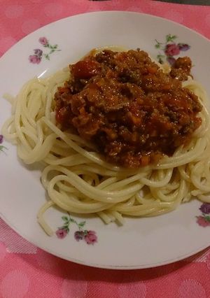 ミートパスタ-レシピのメイン写真