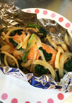 鮭バター醤油のホイル焼き-レシピのメイン写真