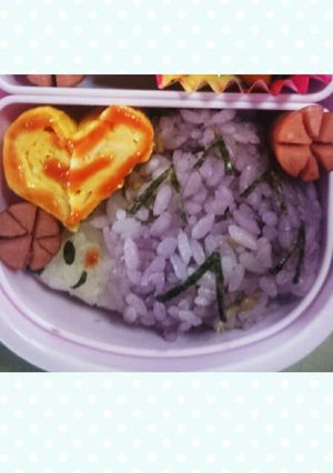 簡単に。デコふりの紫でハリネズミ!-レシピのメイン写真