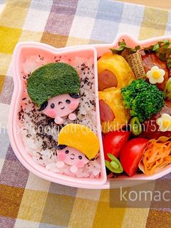 幼稚園 キャラ弁♡だからちゃんむぎちゃん-レシピのメイン写真