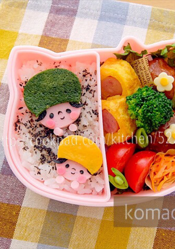 幼稚園 キャラ弁♡だからちゃんむぎちゃん-レシピのメイン写真