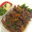 牛丼+小松菜の玉子とじ弁当