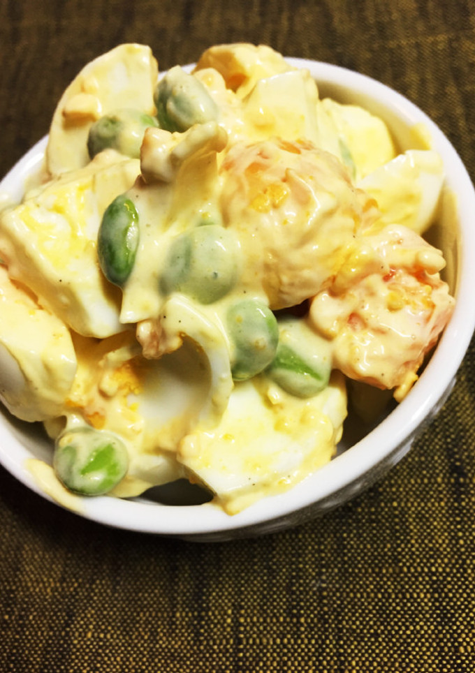 ゆで卵！たまごと枝豆のマヨサラダ-レシピのメイン写真