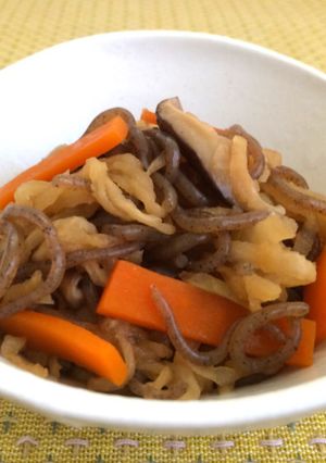 切干し大根と糸こんにゃくの煮物-レシピのメイン写真