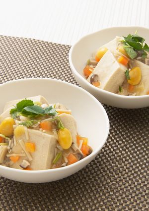 栄養たっぷり♪高野豆腐の野菜あんかけ-レシピのメイン写真