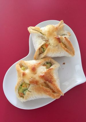 食パンアレンジ♪ポテトサラダで-レシピのメイン写真