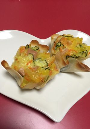 餃子の皮で♪たくあん入りポテトサラダ-レシピのメイン写真