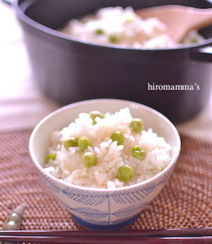 グリンピースご飯 豆ごはん by HIROマンマ 【クックパッド】 簡単