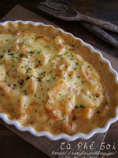 食べるラー油で☆蓮根と長芋のグラタン-レシピのメイン写真