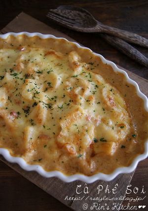 食べるラー油で☆蓮根と長芋のグラタン-レシピのメイン写真